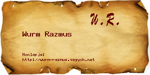 Wurm Razmus névjegykártya
